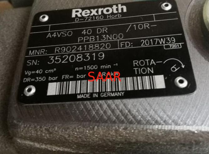 R902418820 A4VSO40DR/10R-PPB13N00 Rexroth A4VSO40DRのタイプ軸ピストン可変的なポンプ
